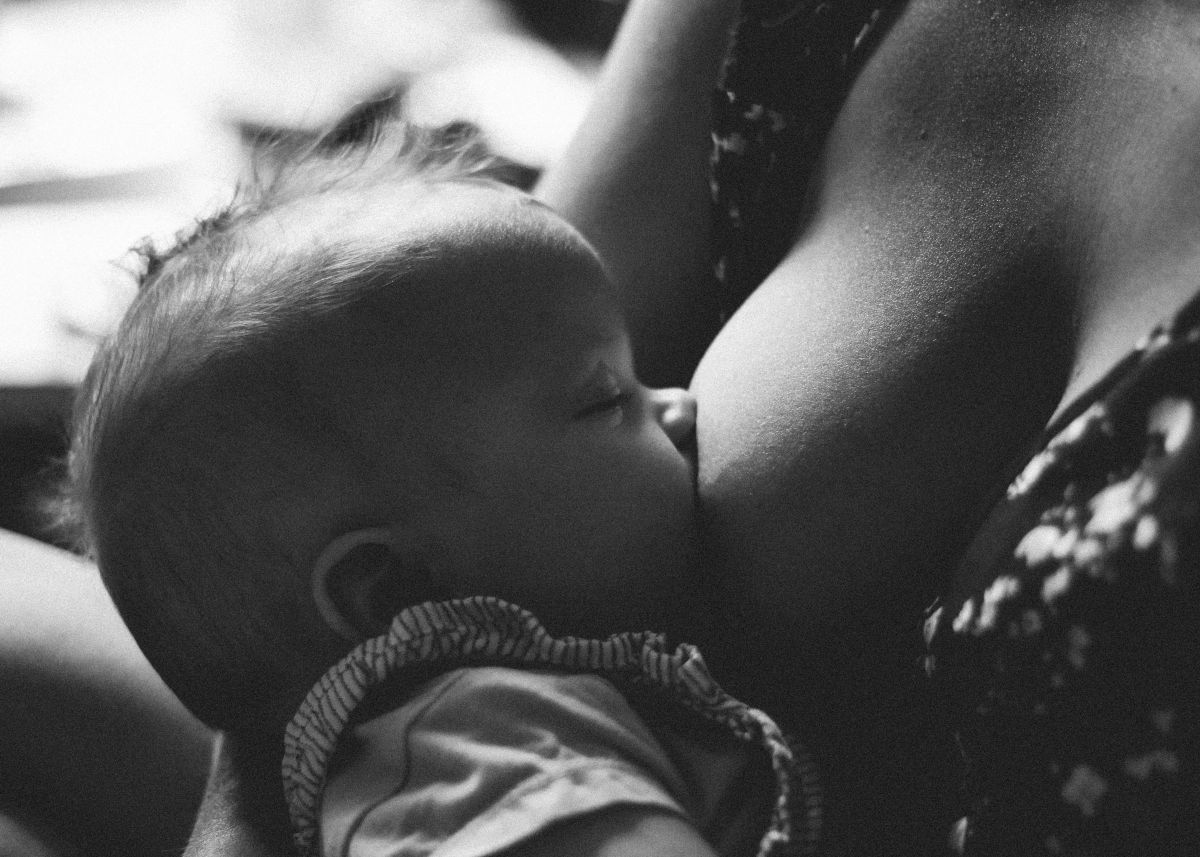 Mother and baby, a quiet intimate moment
